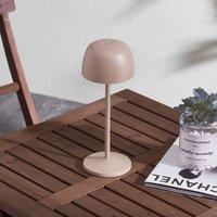 Lindby LED rechargeable table lamp Arietty, beige, dimmable, IP65