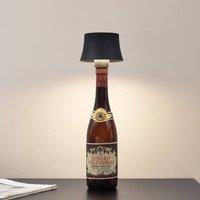 Lindby LED battery-powered table lamp Linor, black, USB, touch dimmer