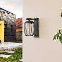 Lucande Chandan outdoor wall light, 30 cm, anthracite, sensor