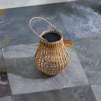 Lindby LED solar light Amaria, rattan, light, 27 cm