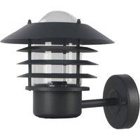Lindby outdoor wall light Belmiro, iron, 23.5cm, E27, black