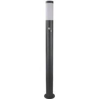 Lindby Statius path light, anthracite/white, sensor, 100cm