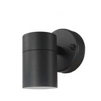 Lindby outdoor wall lamp Inaye, GU10, 12 cm, black, aluminium