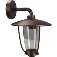Lindby outdoor wall lamp Satish, copper-coloured, iron, 32 cm