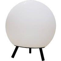 Lindby LED rechargeable table lamp Aurilia, black/white, iron, IP44