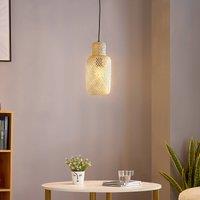 Lindby Venora pendant light, 15 cm, bamboo, E27