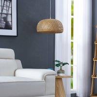 Lindby pendant light Jadwiga, 45 cm, bamboo, E27