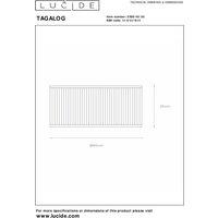 Lucide Tagalog ceiling light made of rattan black/natural