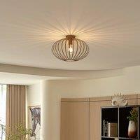 Lindby Maivi ceiling light, beige, 40 cm, iron, cage