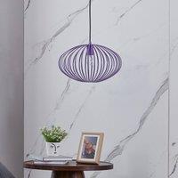 Lindby Maivi pendant light, purple, 40 cm, iron, cage