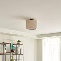 Lindby ceiling light Soula, 26 cm, beige, plastic, E27