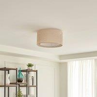 Lindby ceiling light Soula, 40 cm, beige, plastic, E27