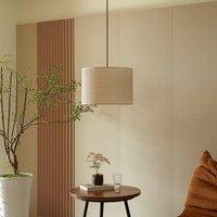 Lindby pendant light Soula, 40 cm, beige, plastic, E27