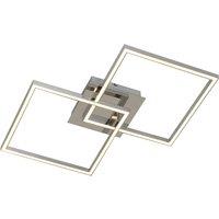 Lindby LED ceiling light Panja, 50 cm, chrome-coloured, iron