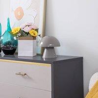 Lindby LED rechargeable table lamp Nevijo, grey, 18cm, USB, dimmable