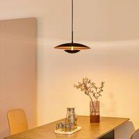 Lindby LED pendant light Tiama, metal, black/gold, 40 cm