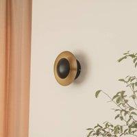 Lindby LED wall light Tiama, metal, black/gold, 20 cm