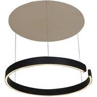 Lucande LED pendant light Philine, 60 cm, black, iron