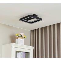 Lucande Smart LED ceiling light Tjado, 30 cm, black, RGBW