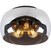 Lucide Olivia ceiling light smoked glass lampshade 40cm