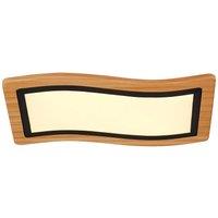 Lucande LED ceiling light Joren, 46 cm long, wood, 3,000 K