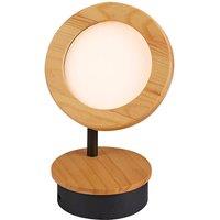 Lindby Manel LED spotlight wood 1-bulb
