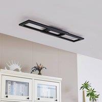 Lucande Smart LED ceiling light Tjado 115 cm black RGB CCT