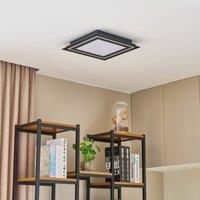 Lucande LED ceiling lamp Leicy, black, 34 cm, RGB, CCT