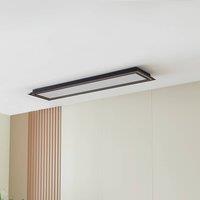 Lucande LED ceiling lamp Leicy, black, 124 cm, RGB, CCT