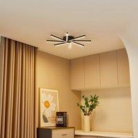 Lucande LED ceiling light Tjado, 70 cm, black, metal