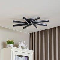 Lucande Smart LED ceiling light Tjado, 70 cm, black, RGBW