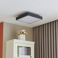 Lucande LED ceiling lamp Leicy, black, 40 cm, RGBIC, CCT