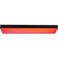 Lucande LED ceiling lamp Leicy, black, 100 cm, RGBIC, CCT