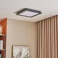 Lucande Smart LED ceiling lamp Leicy black 45 cm RGB CCT