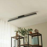 Lucande Smart LED ceiling lamp Leicy black 5.8 cm RGB CCT