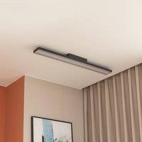 Lucande Smart LED ceiling light Leicy black 10 cm RGB CCT