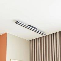 Lucande Smart LED ceiling light Leicy black 8 cm RGB CCT