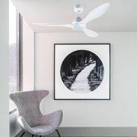 FARO BARCELONA Polaris L LED ceiling fan, 3 blades, white