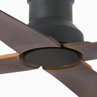 FARO BARCELONA Winche M ceiling fan, IP44, for outdoors, wenge