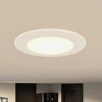 Prios LED recessed light Rida, set of 10, white, 12 cm, CCT, IP44