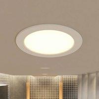 Prios LED recessed light Rida, 3, white, 23 cm, 25W, CCT, IP44