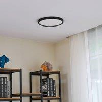 Lindby Smart LED ceiling light Pravin, 30 cm, CCT, black