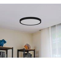 Lindby Smart LED ceiling light Pravin, 50 cm, CCT, black