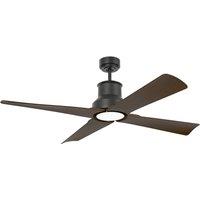 FARO BARCELONA Winche M ceiling fan LED light IP44 black