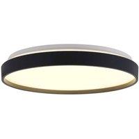 Lindby Smart LED ceiling lamp Mirren black metal CCT Tuya
