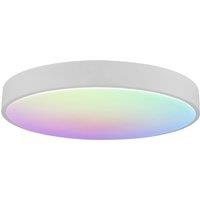 Lindby Smart LED ceiling lamp Innes white 38 cm RGB CCT Tuya