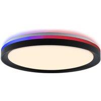 Lindby Smart LED ceiling lamp Ardena, RGBIC, height 8.5cm, Tuya