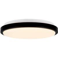 Lindby LED ceiling lamp Medon 29 cm black plastic IP44
