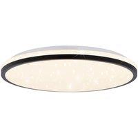 Lindby LED ceiling light Glane, 38 cm, black/white, IP44
