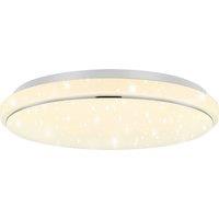 Lindby LED ceiling lamp Glamo, 39 cm, chrome, white, IP44